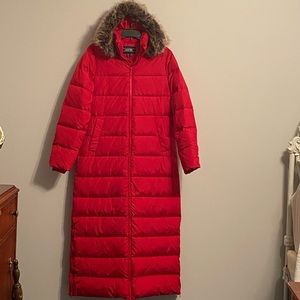 Women's Winter Maxi Long Down Coat with Hood